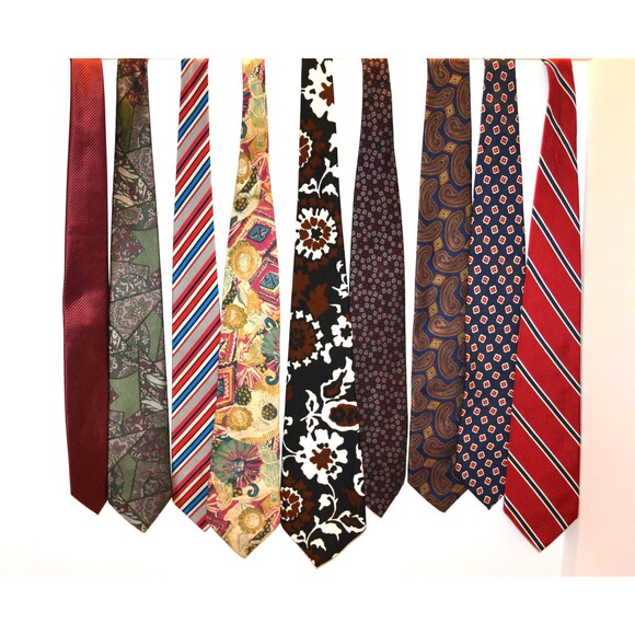 Other - Vintage Mod Preppy Y2K Groovy Guy Tie Lot of  Nine